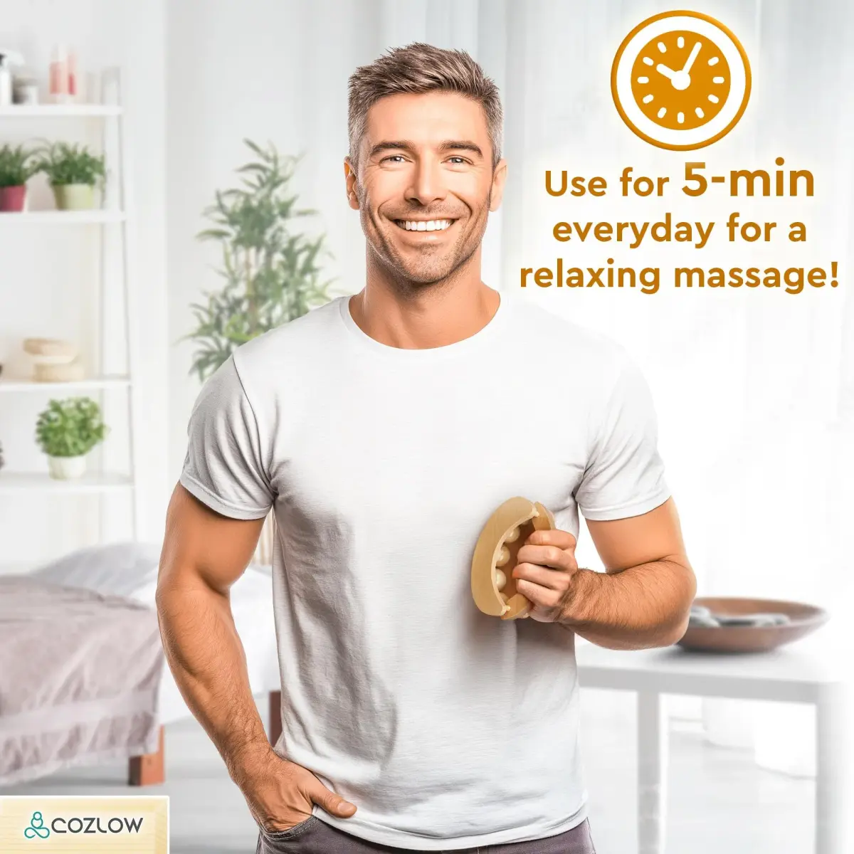 COZLOW Wooden Massage Ball Roller with 10 Rolling Balls | Deep Tissue Muscle Relief & Lymphatic Drainage - view 8