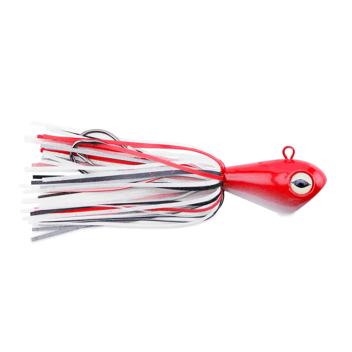 C&H Lures No Alibi Alien Jig Offshore Series, 6 oz / 170 g, Glow Red/Black Skirt, 7/0 Hooks | Versatile Saltwater Jig - view 2