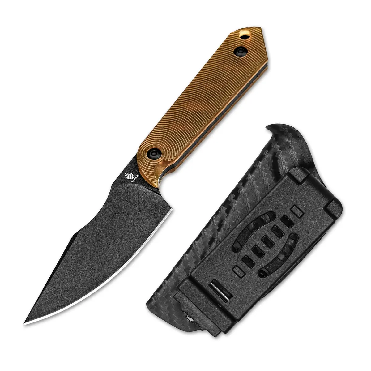 Kizer Harpoon Mini Fixed Blade Knife with Sheath, 3V Steel Blade, PEI Handle, 6.49In | Compact Hunting & Camping Tool - main product image