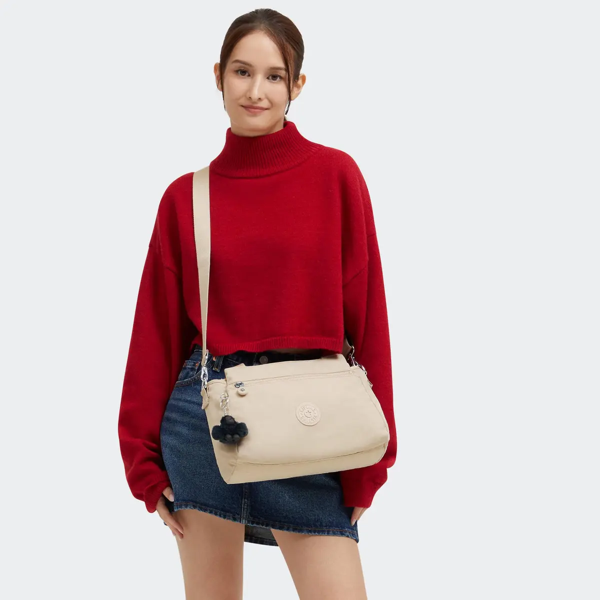 Kipling Elysia Crossbody Bag 11.5''L x 9''H x 5''D | Water-Resistant Nylon, Lightweight - view 2