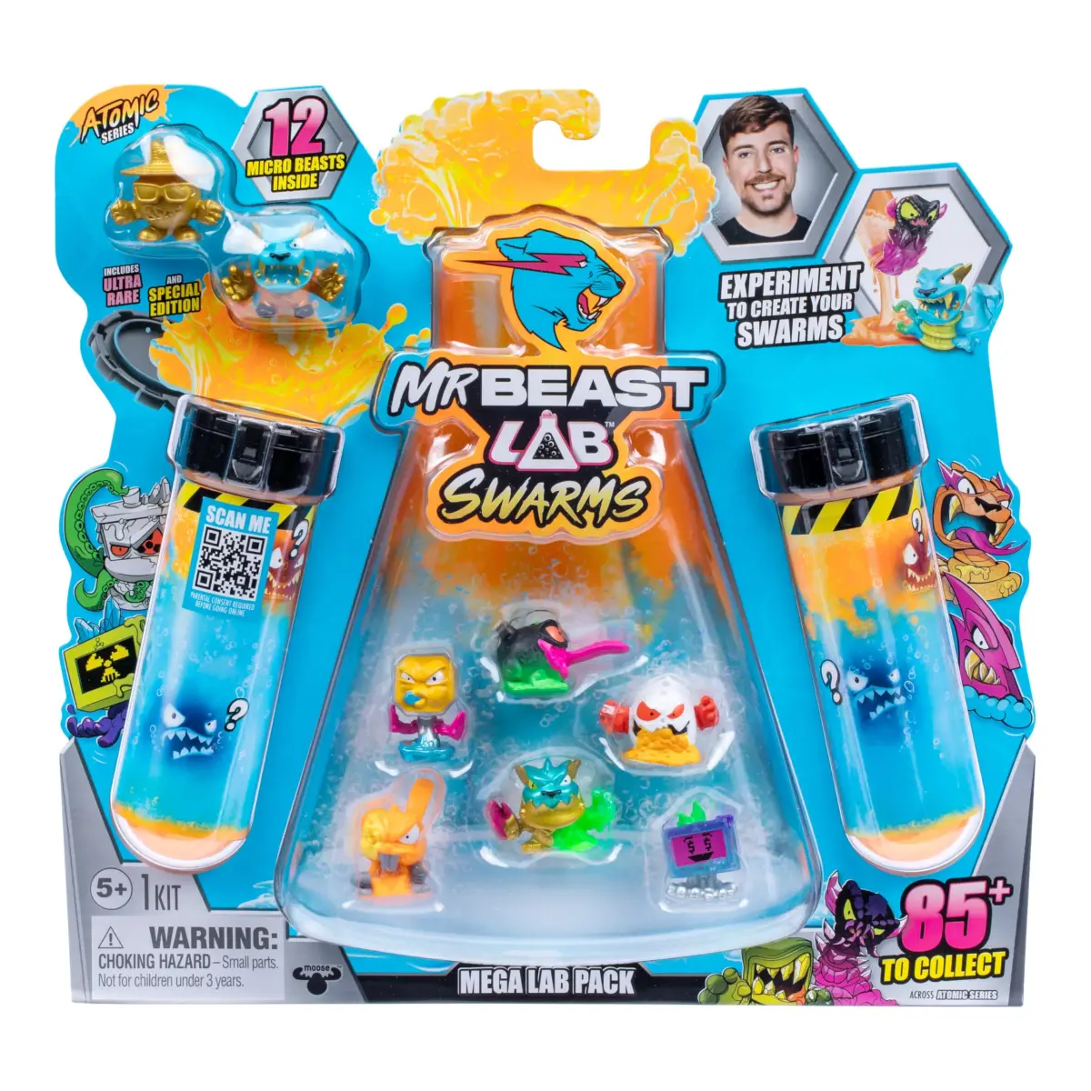 MRBEAST LAB Swarms Atomic Series 12 Pack Micro Beasts 2.5 cm (1 inch) | Educational Toy Figures for Kids 3-6 - main product image