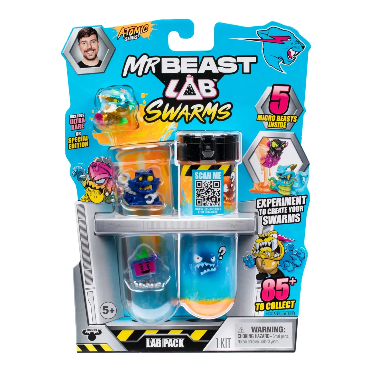 MrBeast Lab Swarms Atomic Series 2 Micro Beasts 5 Pack | Collectible Toy Figures for Kids 5+ - main product image