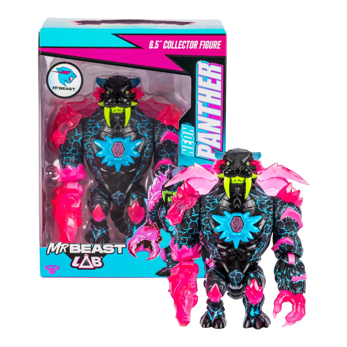 MRBEAST LAB Apex Beast Neon Panther Collector Figure | 6.5 Inch/16.5cm, Articulated, Premium Packaging - view 4