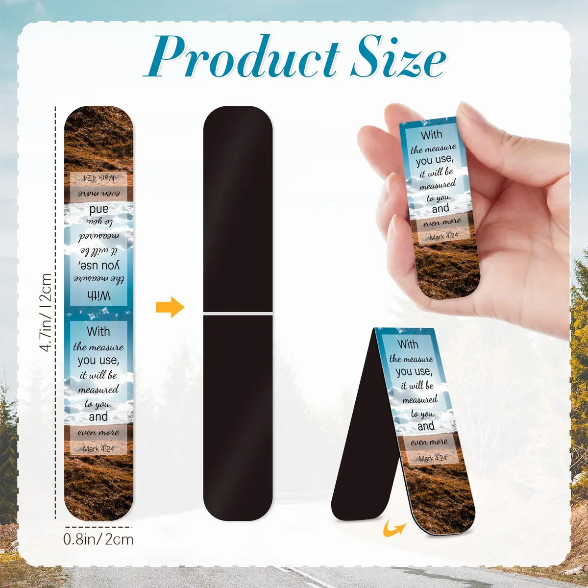 Diteryy Magnetic Bookmarks 50 Pack | Bible Verse Page Markers for Books - view 3