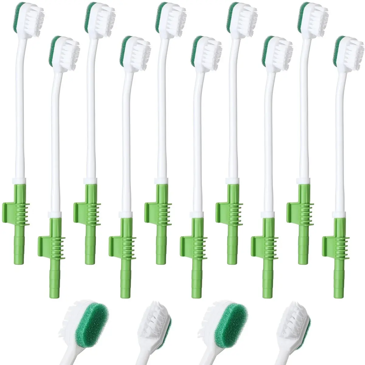 Didaey Green 10 Pcs Oral Suction Swabs Sponge Toothbrush | Individually Wrapped - main product image