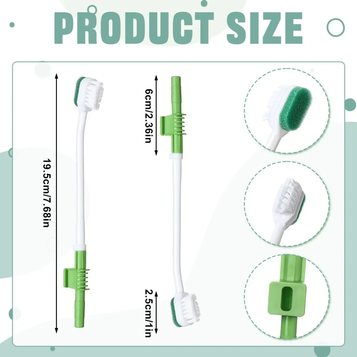 Didaey Green 10 Pcs Oral Suction Swabs Sponge Toothbrush | Individually Wrapped - view 2