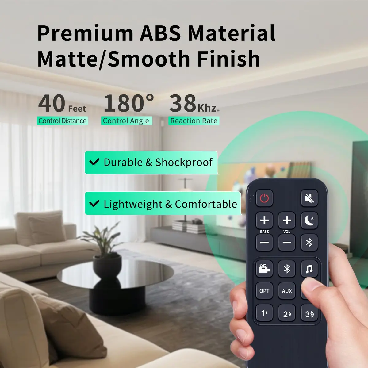 WDZP Remote Control for Polk Signa S1 & S2 | Universal Replacement, Infrared, 12m Range - view 5