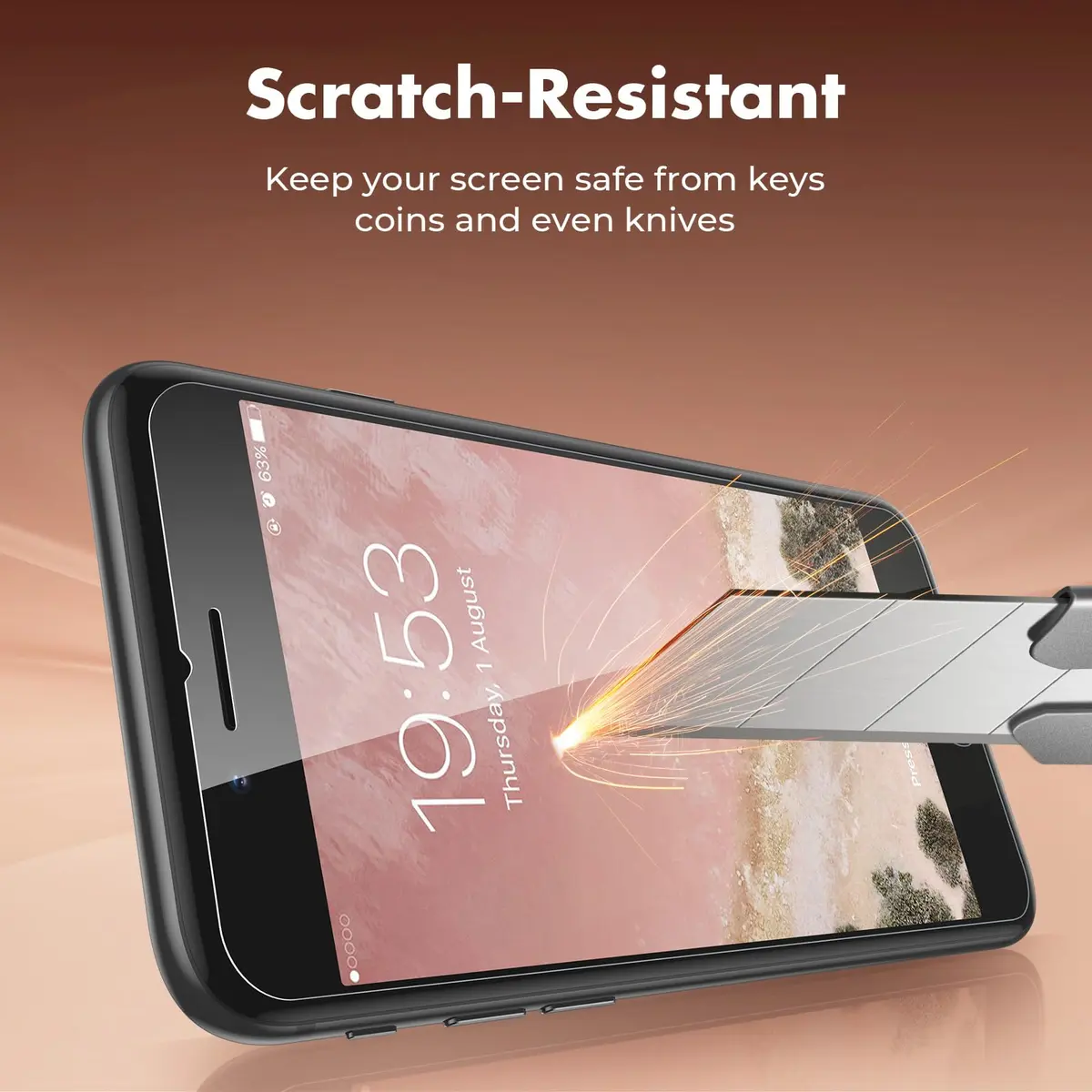 UNBREAKcable 2-Pack Tempered Glass Screen Protector for iPhone SE 2022/SE 2020, iPhone 8/7 4.7'' | 9H Hardness, 99.99% HD Clear - view 4