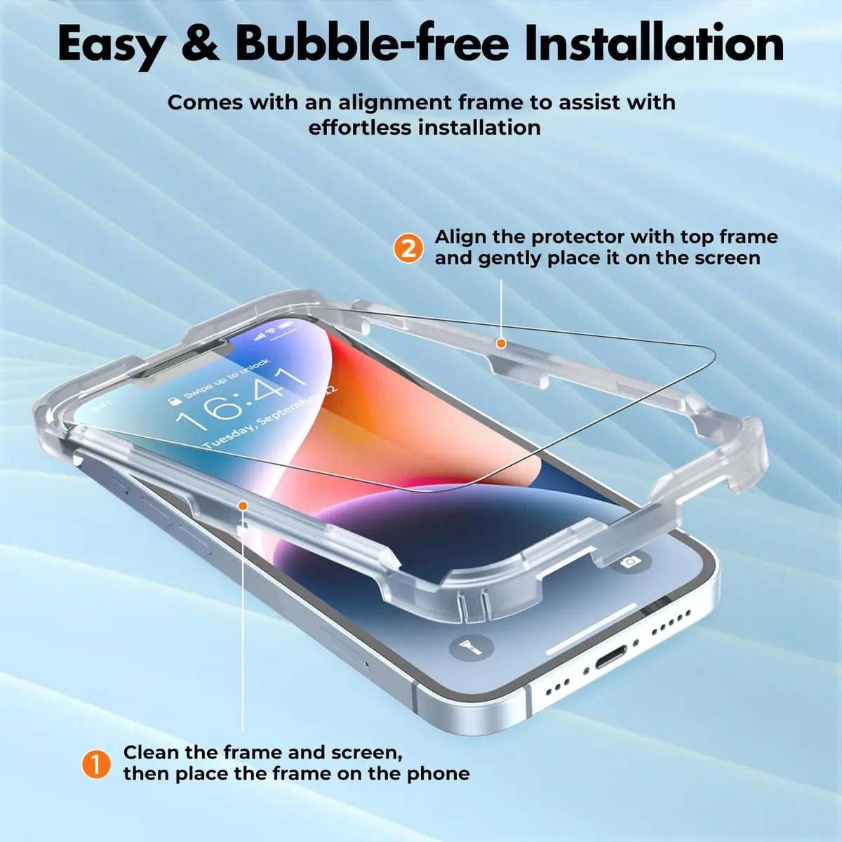 UNBREAKcable Screen Protector for iPhone 17e/14/13 | 9H+ Glass, 6.1 inch, 3 Pack - view 3