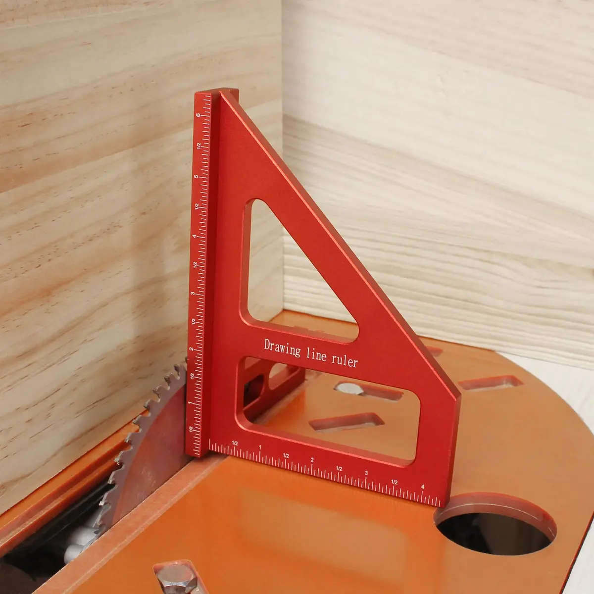 KETIPED 6" Imperial 3D Multi-Angle Measuring Ruler,45/90 Degree Aluminum Alloy for Woodworking - view 7