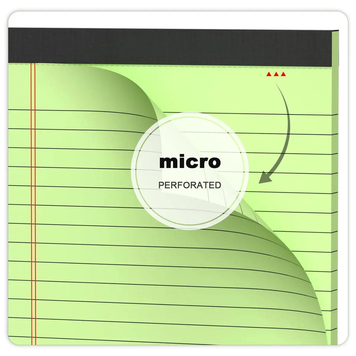 AILZFEI Colored Note Pads 5x8 Inch 150 Sheets | College Ruled Paper Pads with Red Margin Lines - view 5