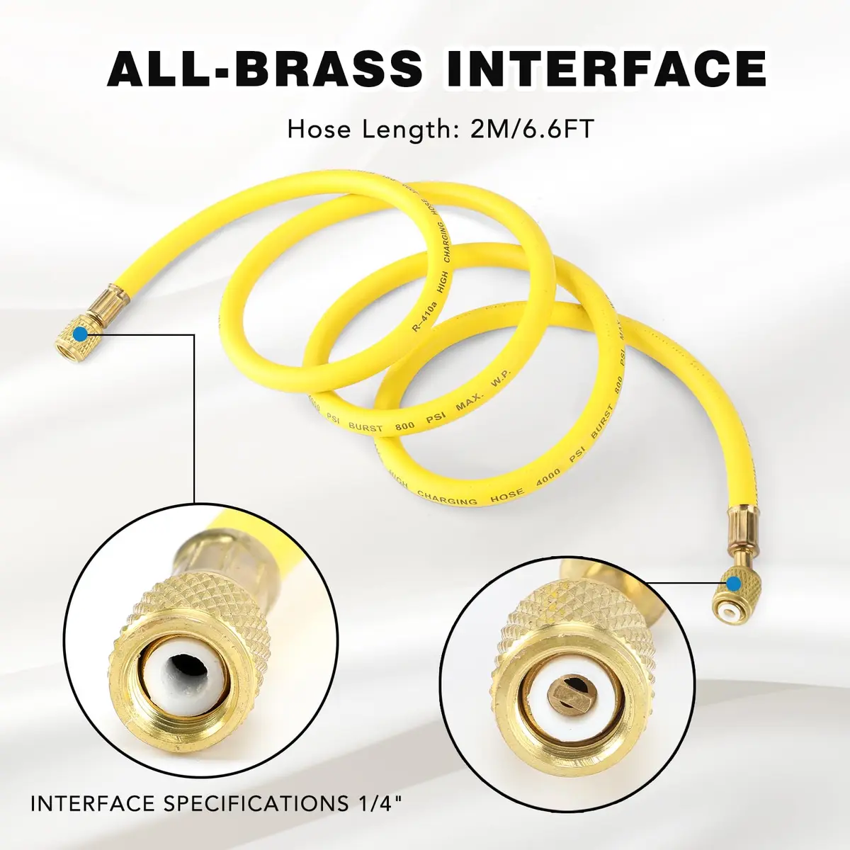BETOOLL Nitrogen Regulator 0-800 PSI Brass with 78.7" Hose | HVAC & Welding Equipment - view 3