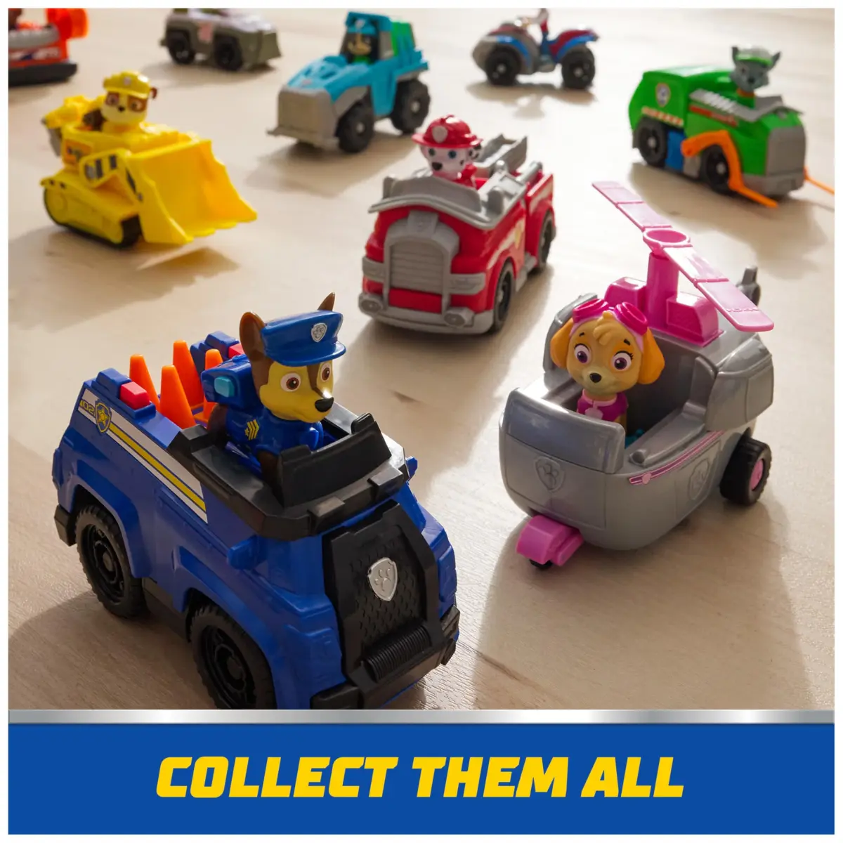 Paw Patrol Chase's Patrol Cruiser Toy Car with Collectible Action Figure | Made with 80% Recycled Plastic - view 5
