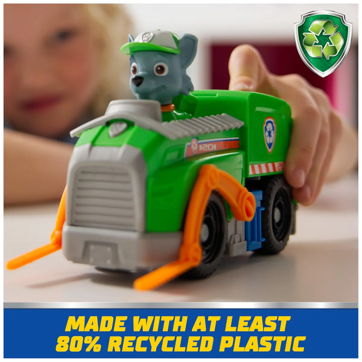 Paw Patrol Rocky's Recycle Truck Toy Vehicle & Collectible Action Figure | ASTM-Tested Educational Toy - view 3