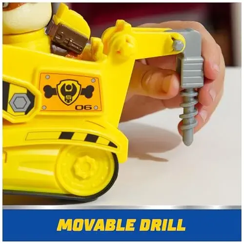 Paw Patrol Rubble's Bulldozer Toy Truck with Collectible Action Figure | ASTM-Tested Toy for Kids 3+ - view 4