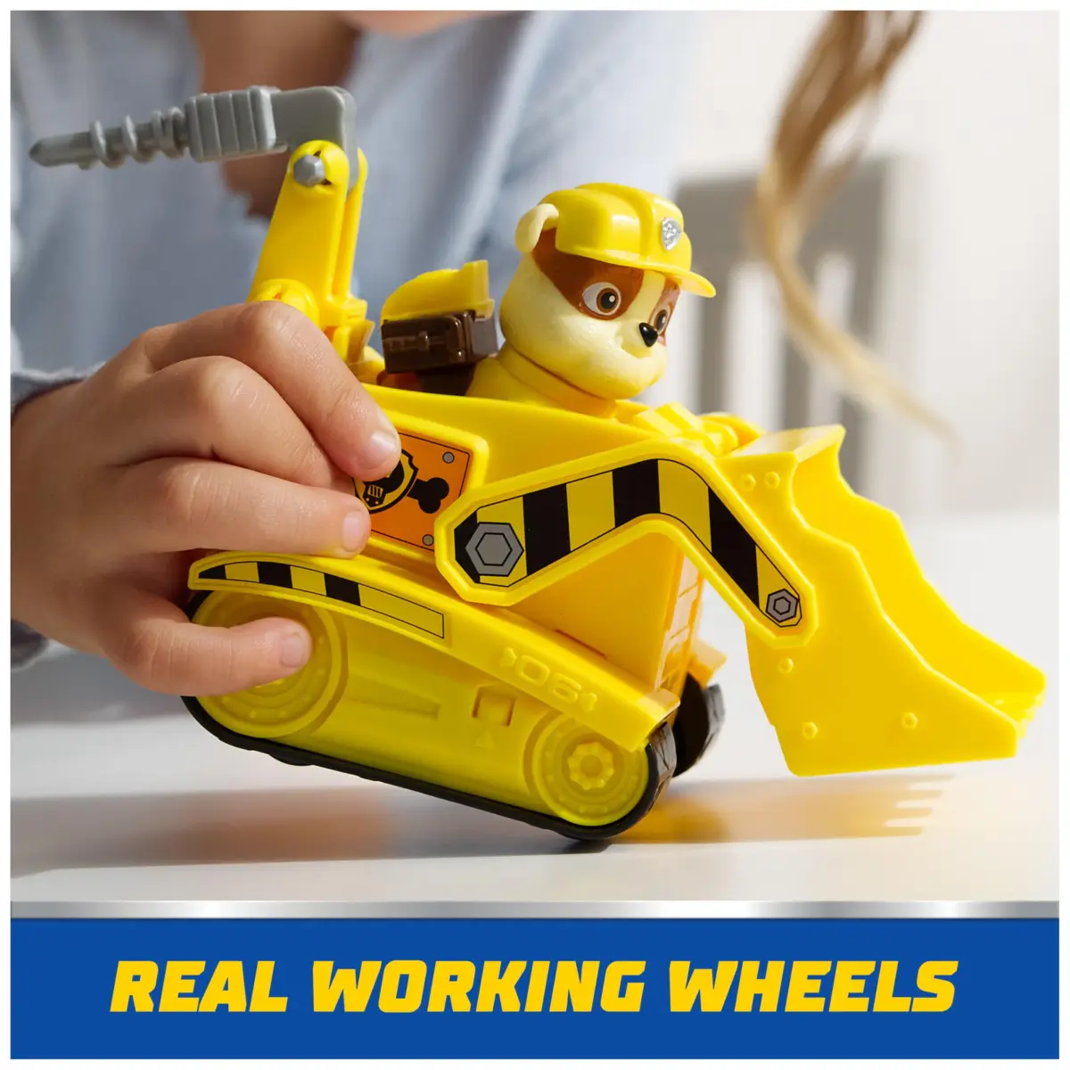 Paw Patrol Rubble's Bulldozer Toy Truck with Collectible Action Figure | ASTM-Tested Toy for Kids 3+ - view 6