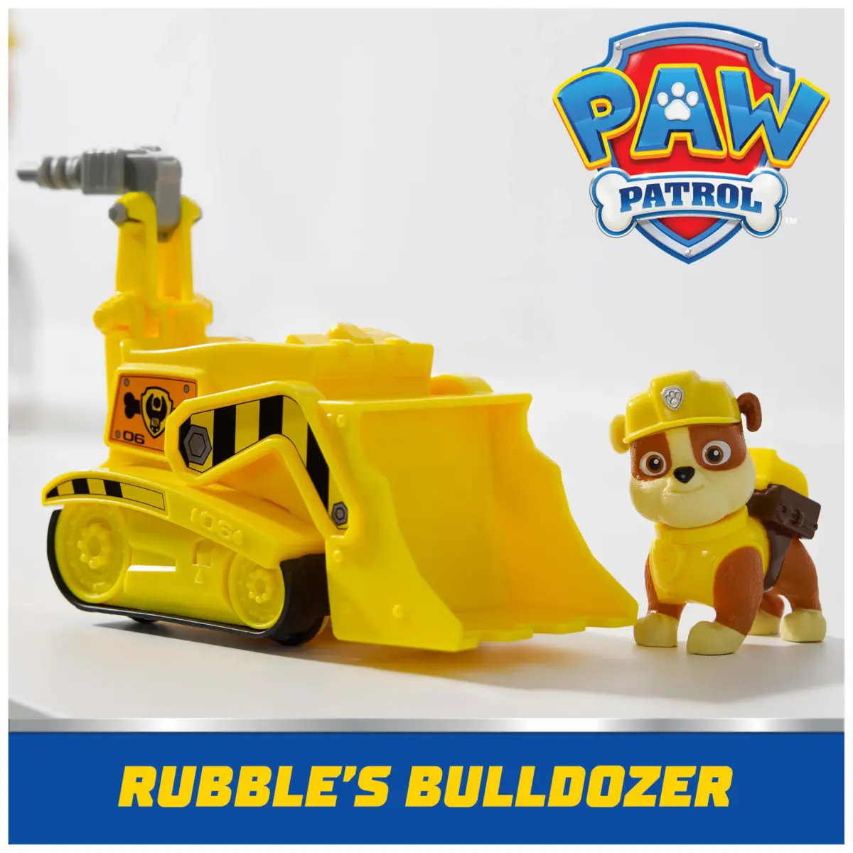 Paw Patrol Rubble's Bulldozer Toy Truck with Collectible Action Figure | ASTM-Tested Toy for Kids 3+ - view 2