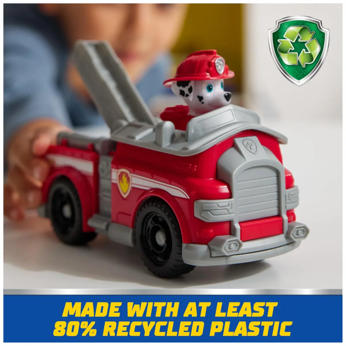 Paw Patrol Marshall's Firetruck Toy Vehicle with Collectible Action Figure | ASTM-Tested Educational Toy - view 3