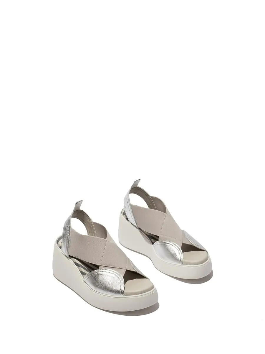 Fly London Daif216fly Women's Wedge Sandal, Silver | Casual Comfort with 2.5-inch Wedge - view 2