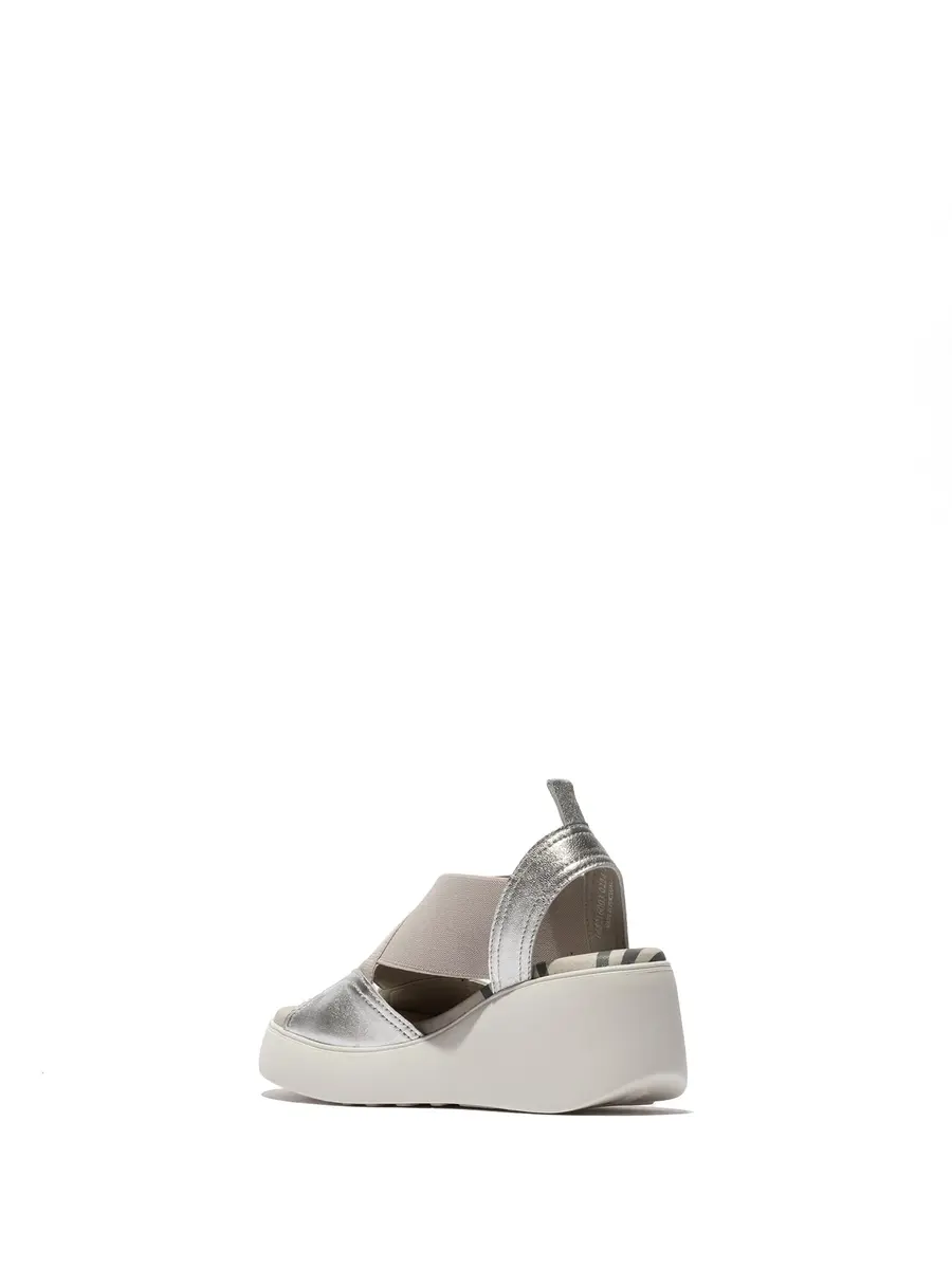 Fly London Daif216fly Women's Wedge Sandal, Silver | Casual Comfort with 2.5-inch Wedge - view 3