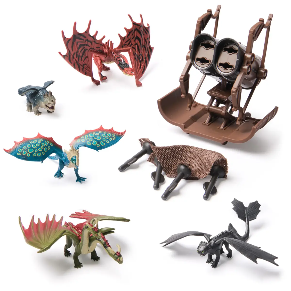 Dreamworks Dragons Dragon Catcher Toy Figure Playset with 5 Dragons & Mangler, 2-Inch Scale | ASTM-Tested Plastic - main product image
