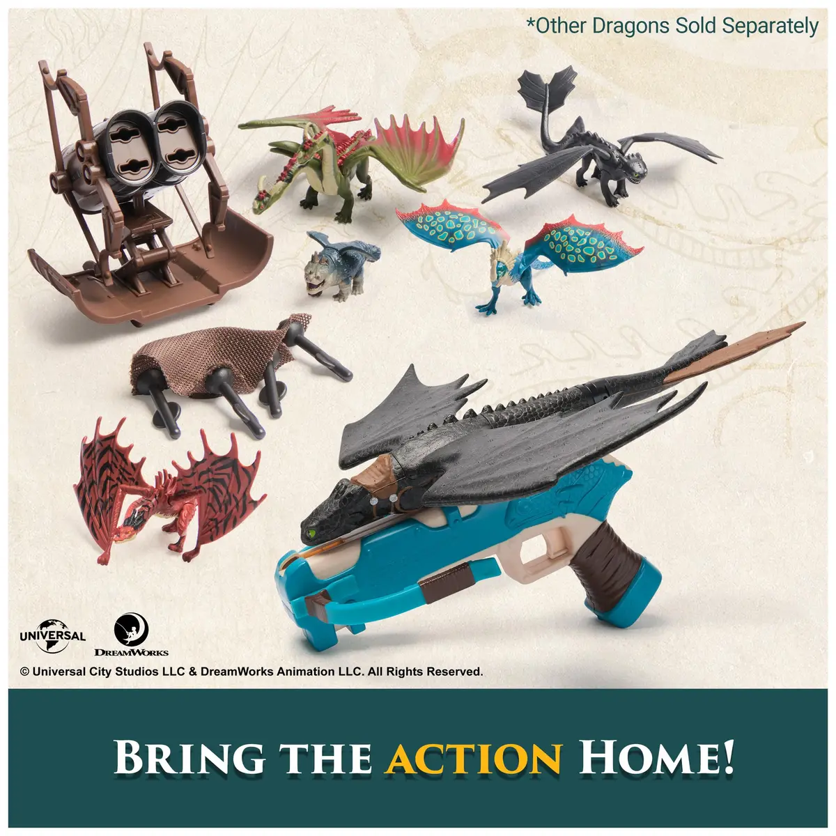 Dreamworks Dragons Dragon Catcher Toy Figure Playset with 5 Dragons & Mangler, 2-Inch Scale | ASTM-Tested Plastic - view 7