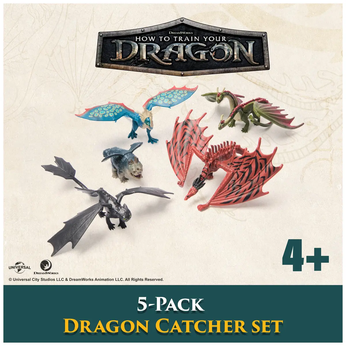 Dreamworks Dragons Dragon Catcher Toy Figure Playset with 5 Dragons & Mangler, 2-Inch Scale | ASTM-Tested Plastic - view 3