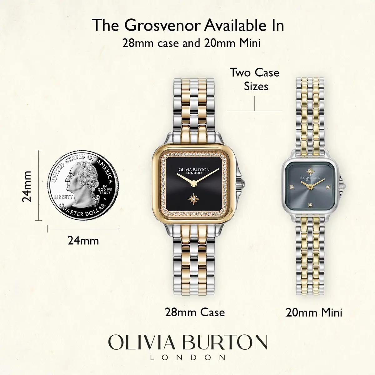 Olivia Burton Grosvenor Women's Quartz Watch 28mm Stainless Steel Water-Resistant Elegant Gift - view 4