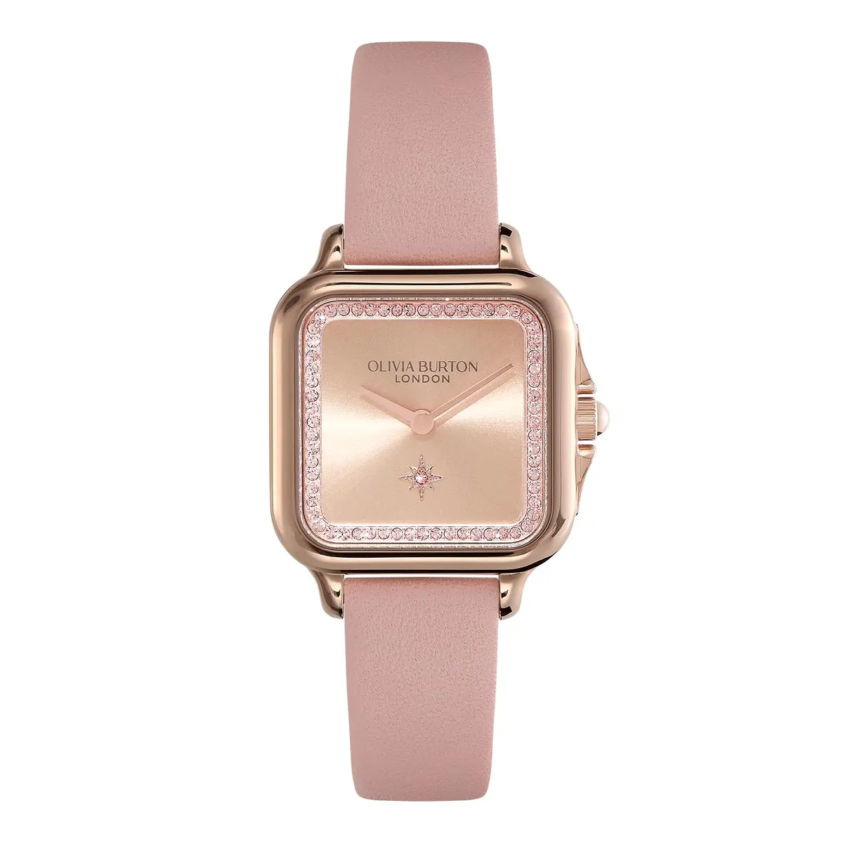 Olivia Burton Grosvenor Women's Quartz Watch 28mm | Water Resistant 3ATM, Elegant Rose-Tone Leather Strap - main product image