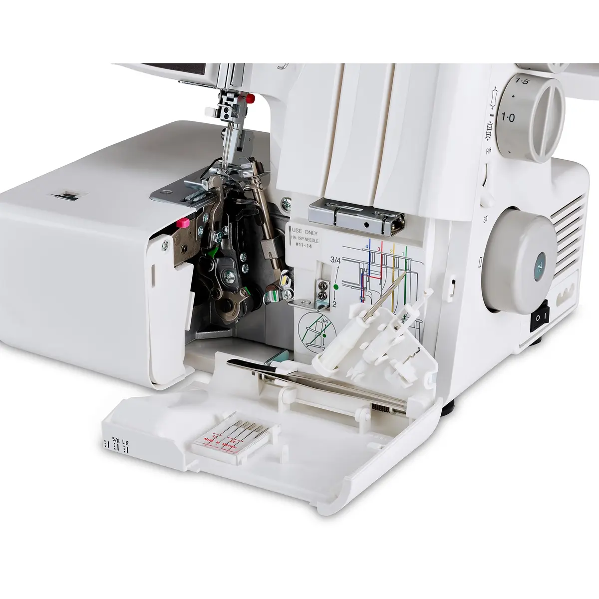 Elna eXtend 664PRO V2 Serger 4/3/2 Thread | Easy-Threading, 12 Stitch Programs, Up to 1,300SPM - view 3