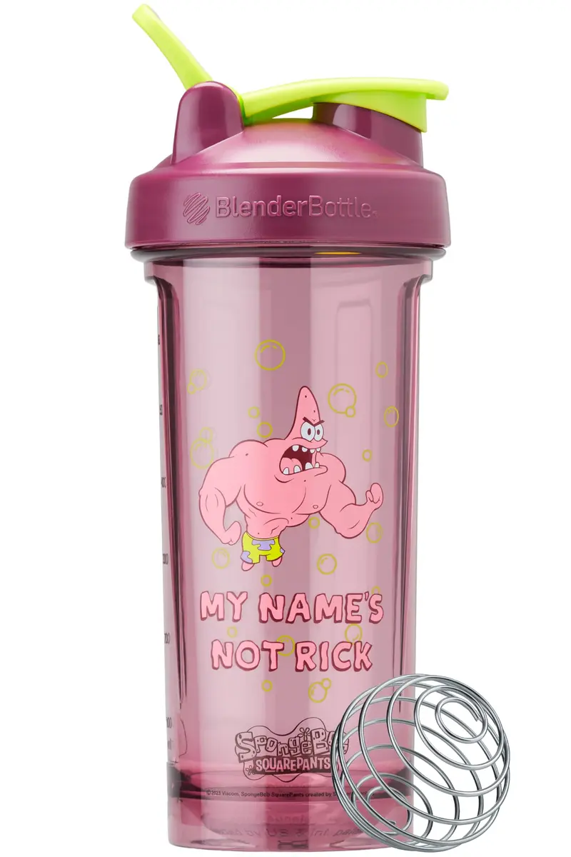 BlenderBottle SpongeBob ProSeries Tritan Shaker Bottle 28 oz Red | Odor-Resistant, Rounded Base, BPA-Free - main product image