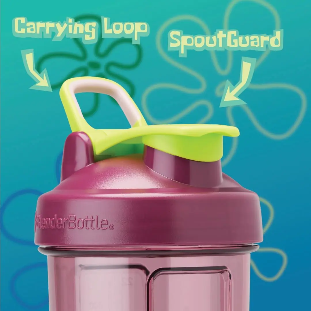 BlenderBottle SpongeBob ProSeries Tritan Shaker Bottle 28 oz Red | Odor-Resistant, Rounded Base, BPA-Free - view 2
