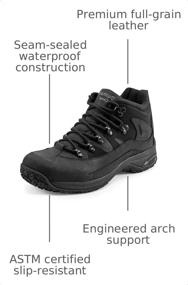 Dunham Cloud Waterproof Boot, Black, 11 X-Wide | Rugged Waterproof Hiking Footwear - view 2