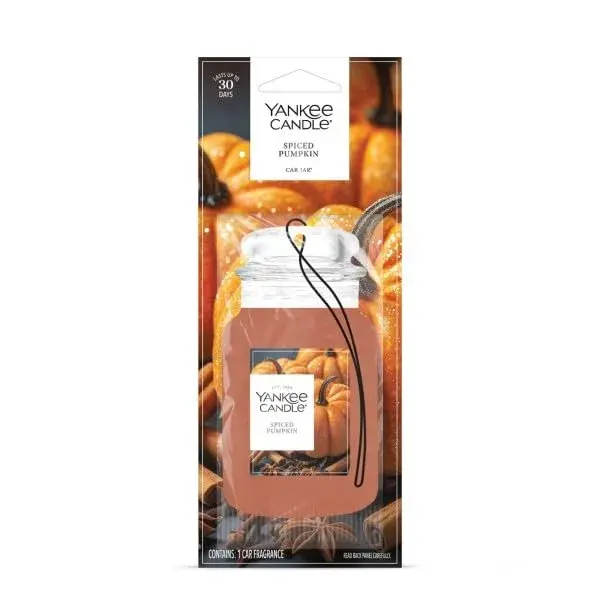 Yankee Candle Spiced Pumpkin Paper Car Jar Air Freshener 10 Fl Oz (Pack of 10) | Long-Lasting Odor Neutralizing Fragrance - view 2