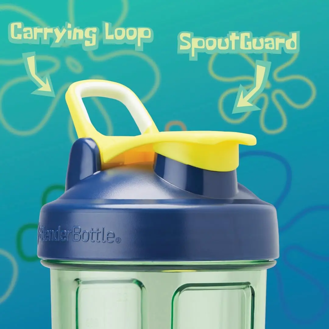 BlenderBottle SpongeBob ProSeries Tritan Shaker Bottle 28 oz Blue | Odor-Resistant, Rounded Base, BPA-Free - view 2