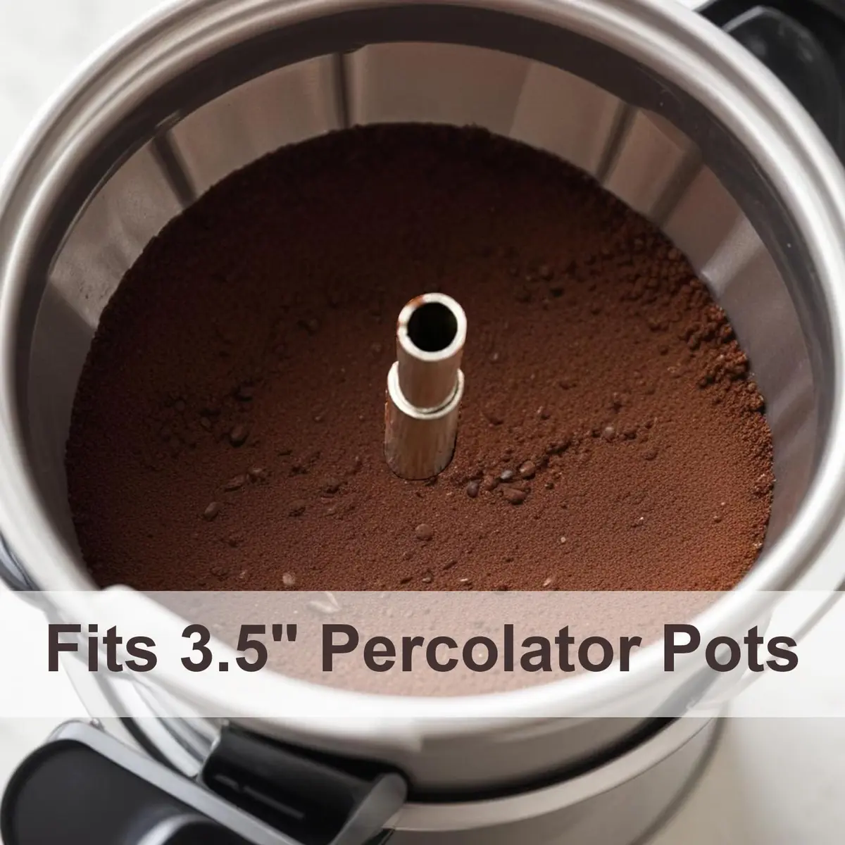 Prudiut Natural 200 Count Coffee Filter Discs | 3.5in for Percolator & Basket (70-120c) - view 3