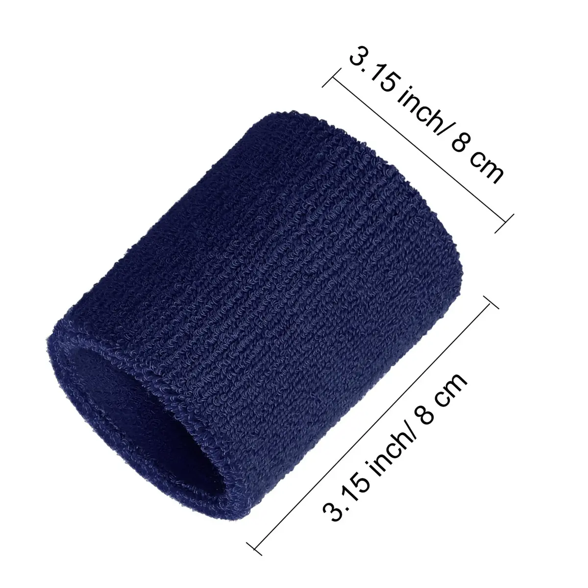 Willbond Sweatbands 6 Pcs | Absorbent Cotton Sports Wristbands for Tennis & Basketball - view 3