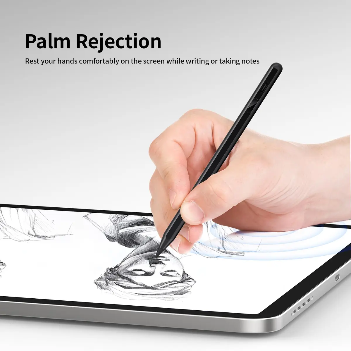 Tresoba Stylus Pen for iPad 6th-11th Gen | LED Power Display, Palm Rejection, USB-C Charging - view 6