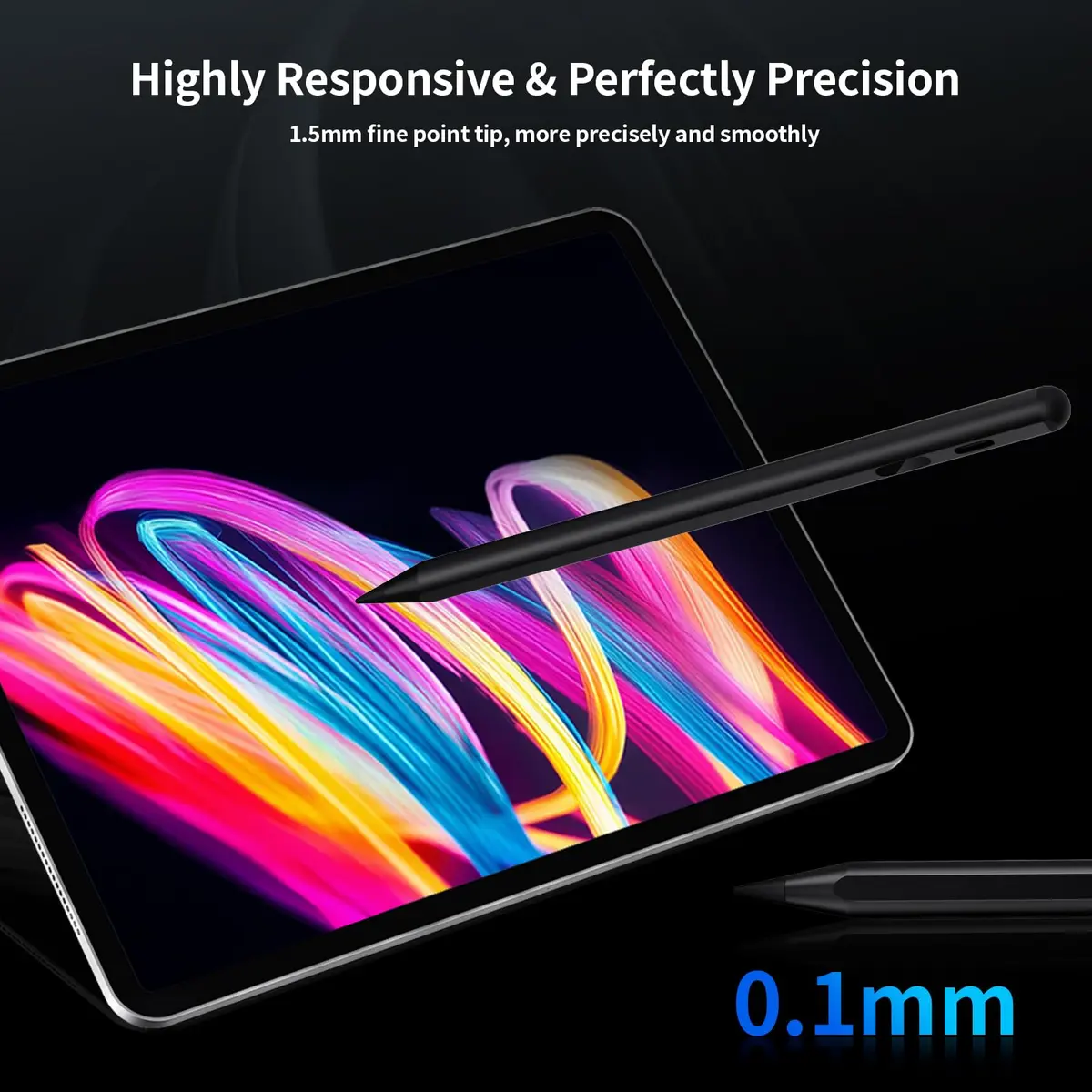 Tresoba Stylus Pen for iPad 6th-11th Gen | LED Power Display, Palm Rejection, USB-C Charging - view 8