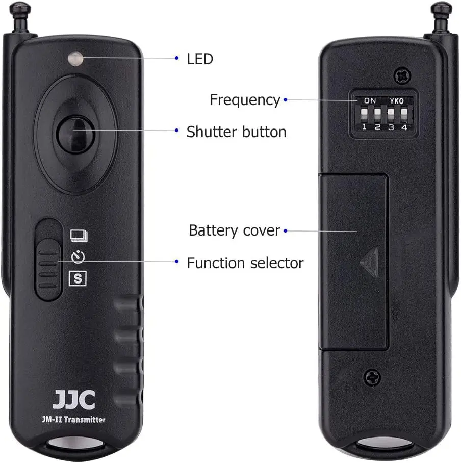 JJC Wireless Remote Shutter Release for Panasonic ZS99/TZ99 S9 G100D Camera | 433MHz, 30m Range - view 2