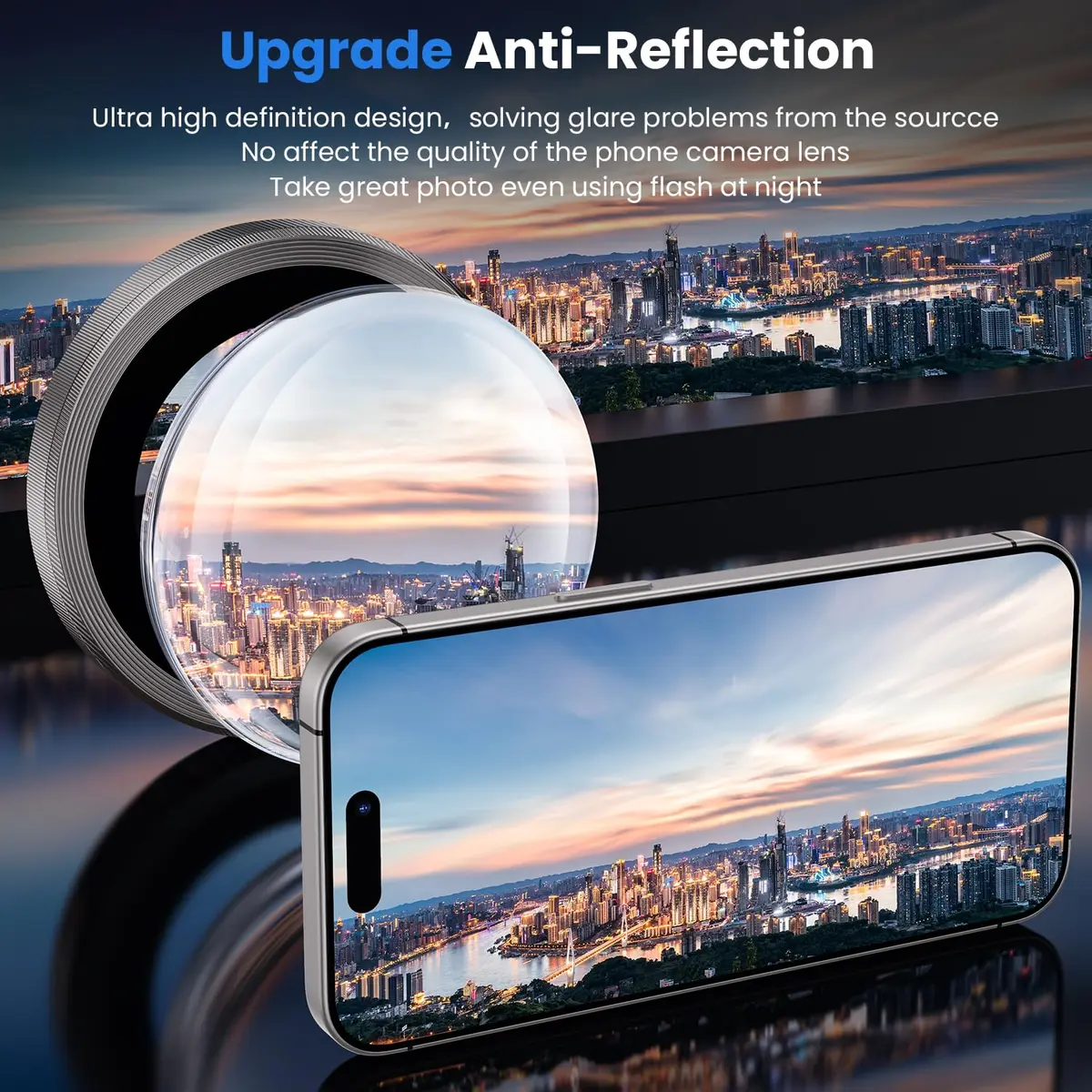WSKEN Camera Lens Protector for iPhone 16 Pro Max & 16 Pro | 9H Tempered Glass, Anti-Reflection, Shatterproof - view 2