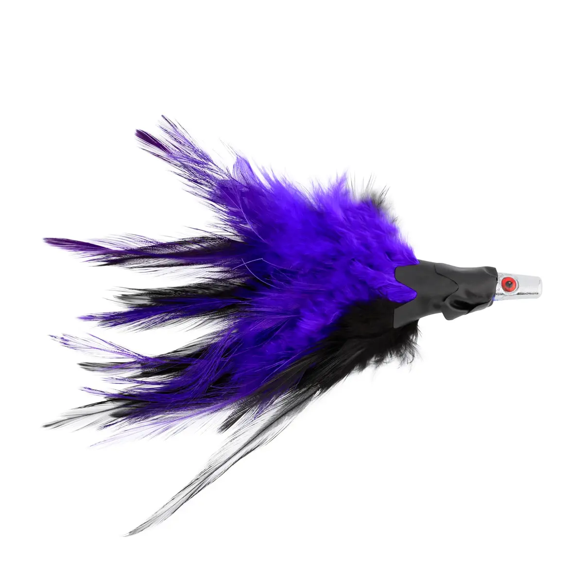 C&H Lures No Alibi Trolling Feather Lure, Black/Purple, 7.08g | Saltwater Offshore Fishing - view 2