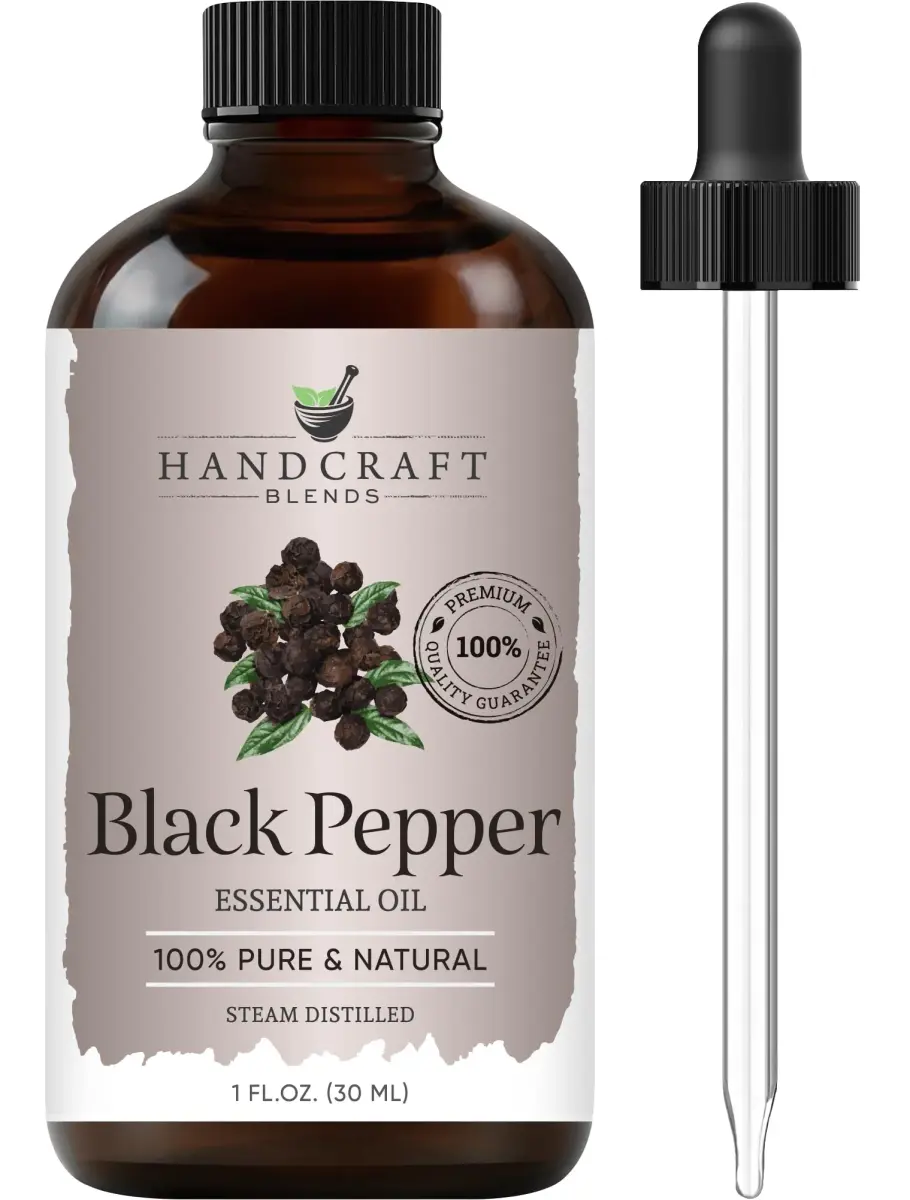 Handcraft Blends Black Pepper Essential Oil 30ml (1 Fl Oz) | Pure, Natural, Premium Grade for Diffuser & Soap Making - main product image