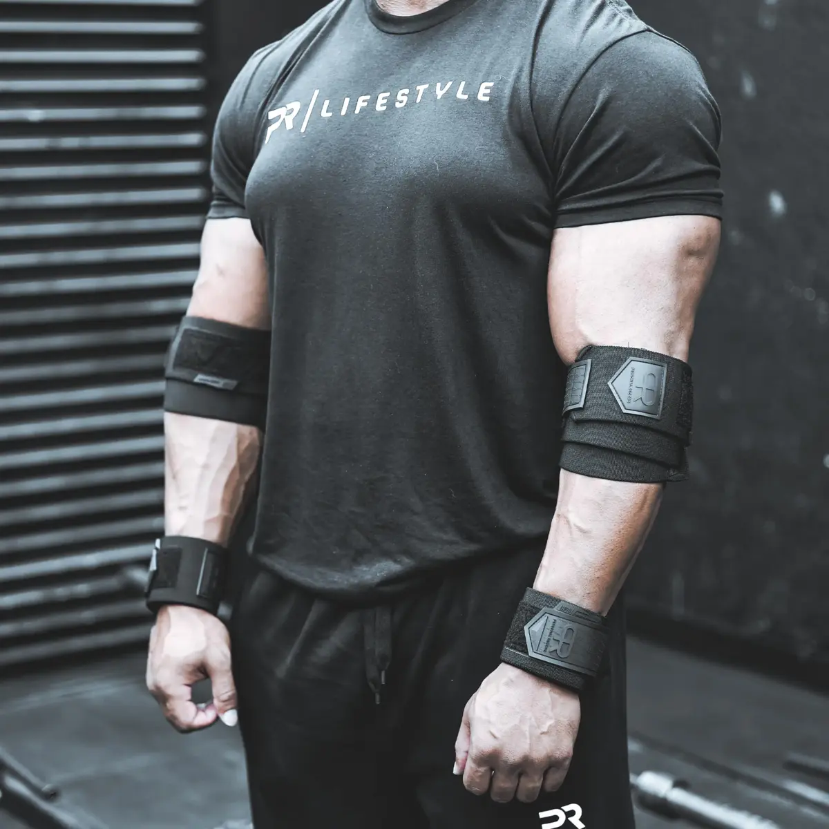 PR Personal Record Elbow Wraps for Weightlifting - 36 Inch Length, 3 Inch Width | Heavy Duty Construction & 25% More Elasticity - view 7