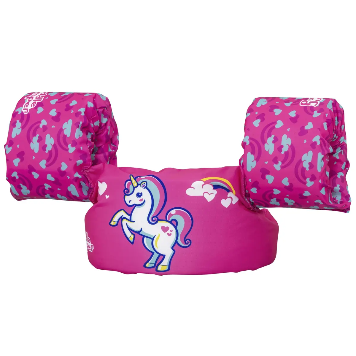 Bestway Puddle Jumper Kids Life Vest with Armbands | US Coast Guard Approved | Youth Swim Trainer | 15-25kg | Adjustable | Polyester | Pink Unicorn - main product image