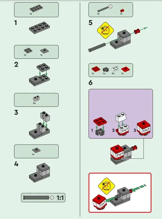 LEGO Minecraft Hero Minifigure with Charged Creeper Mini Set | ASTM-Tested Toy Figure - view 4
