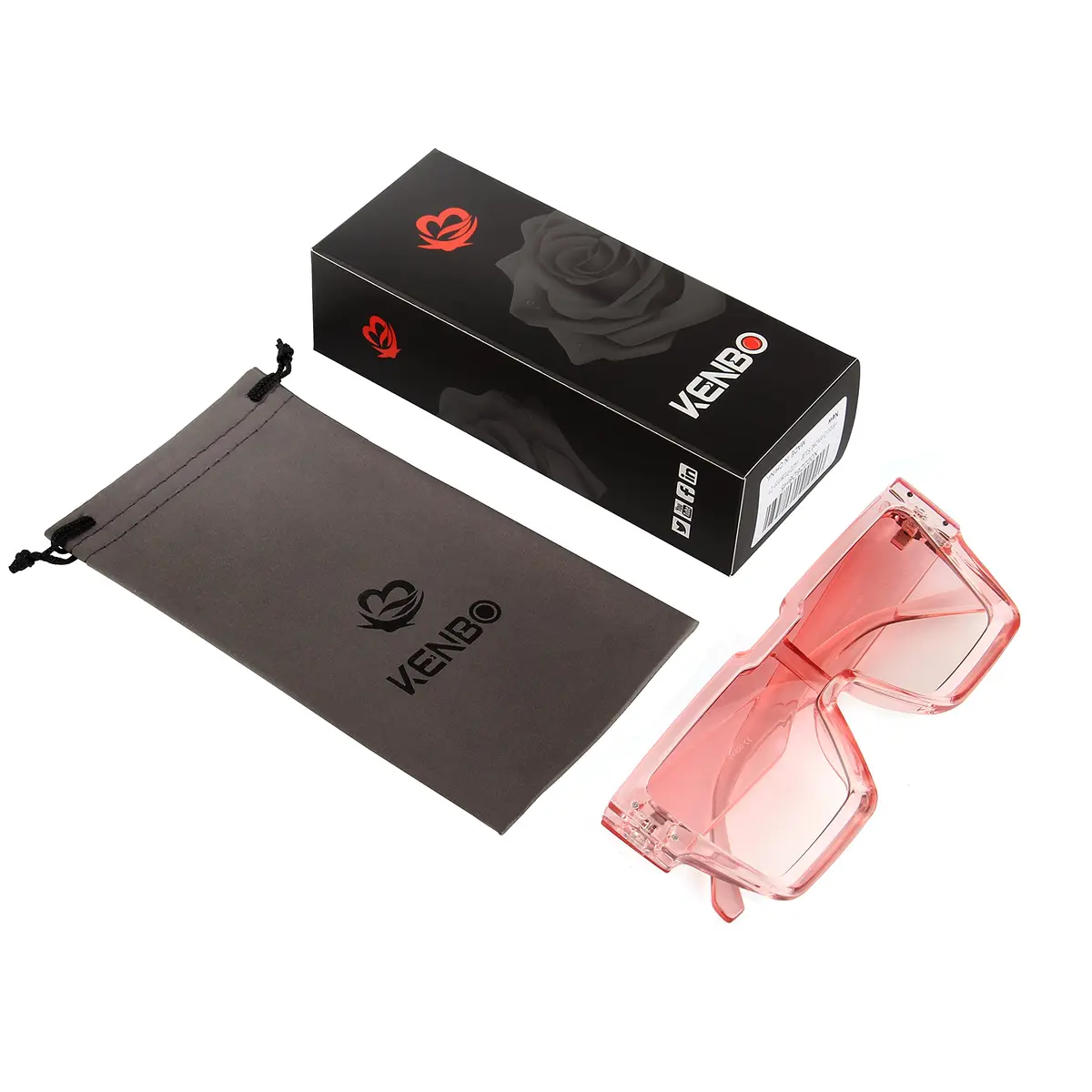 KENBO Oversized Square Sunglasses for Women Men One Piece Lens | UV400 Polarized Wraparound - view 7