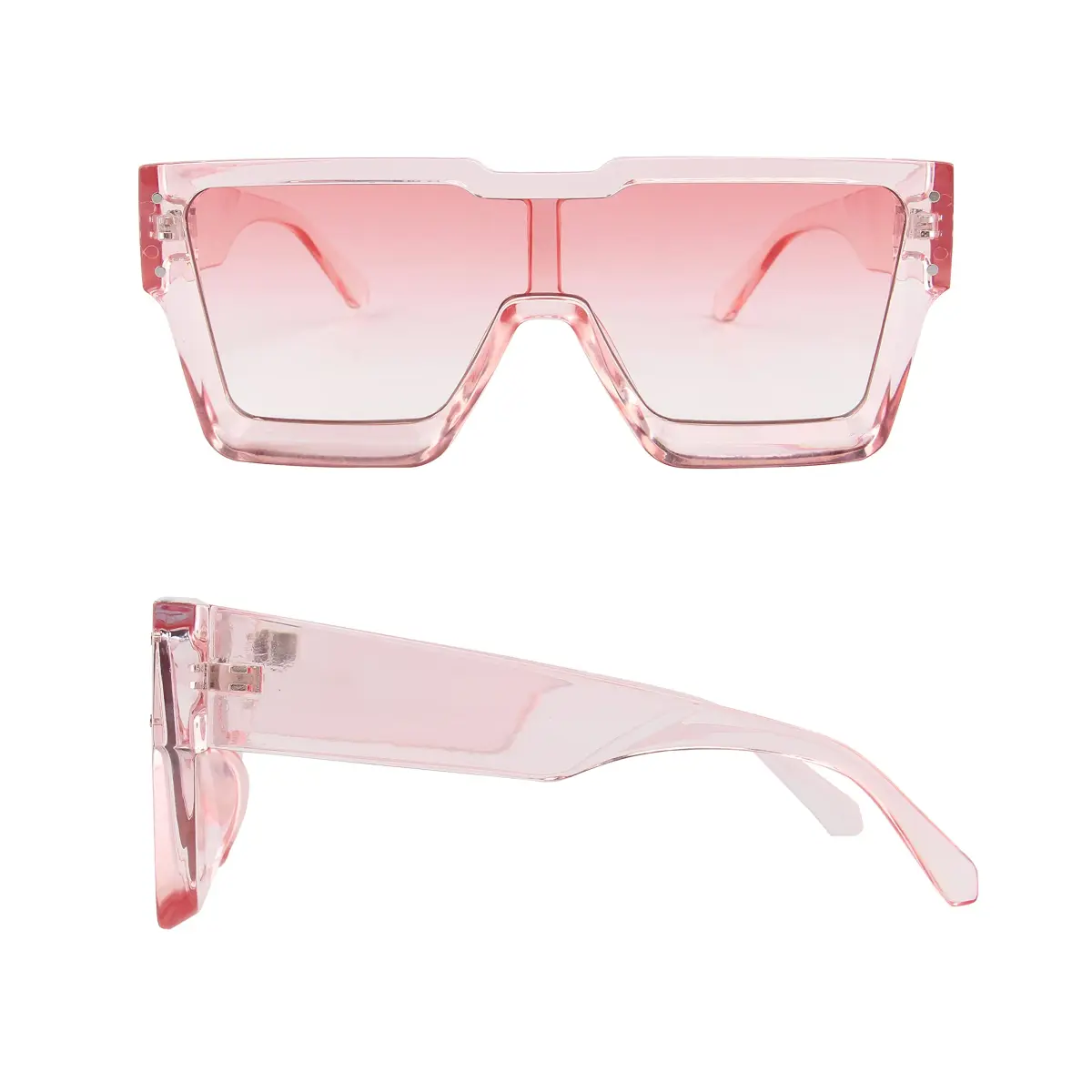 KENBO Oversized Crystal Pink Frame & Lens Square Sunglasses for Women & Men - view 3