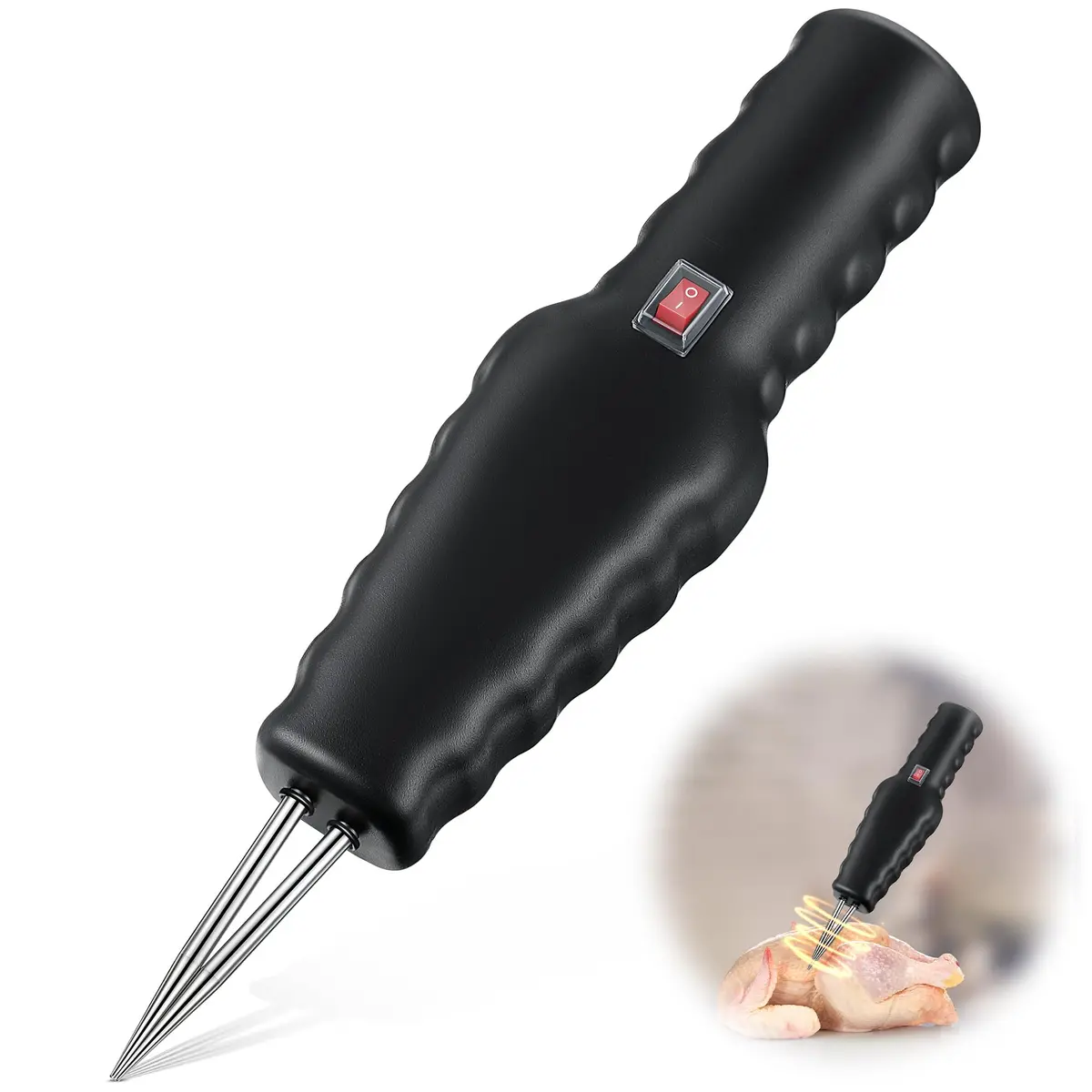 Saillong Handheld Chicken Plucker 1 Pack Black | Removes Pin Feathers Efficiently - main product image