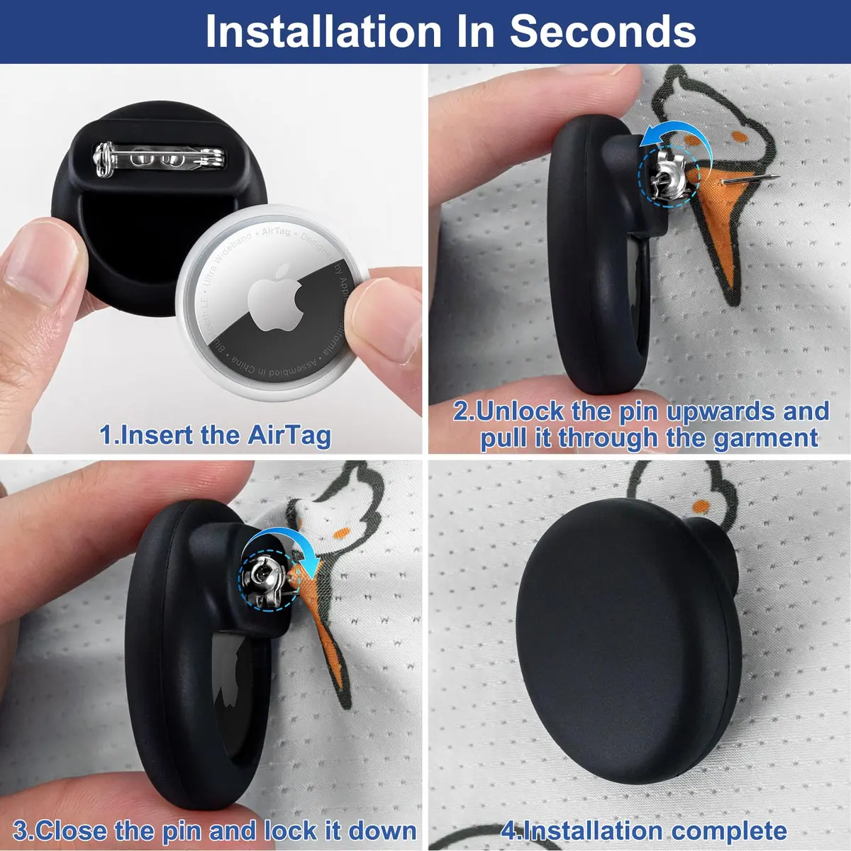 PerfiPro Airtag Holder for Kids 4 Pack | Hidden, Lightweight & Anti-Lost - view 7